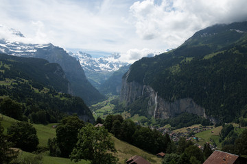 Fototapeta premium wengen mountain train in switzerland