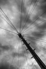 Naklejka premium Elecric power pole