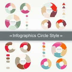 Infographics Circle Style - Vector