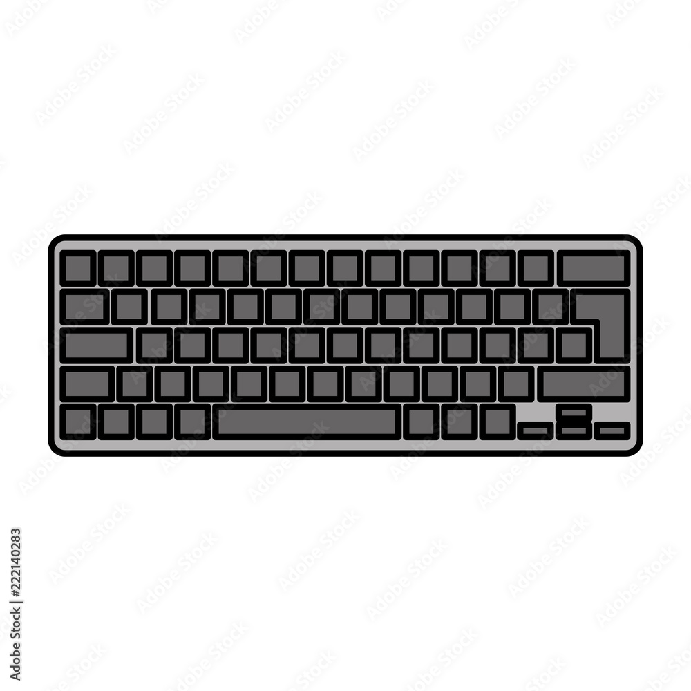 Poster computer keyboard isolated icon