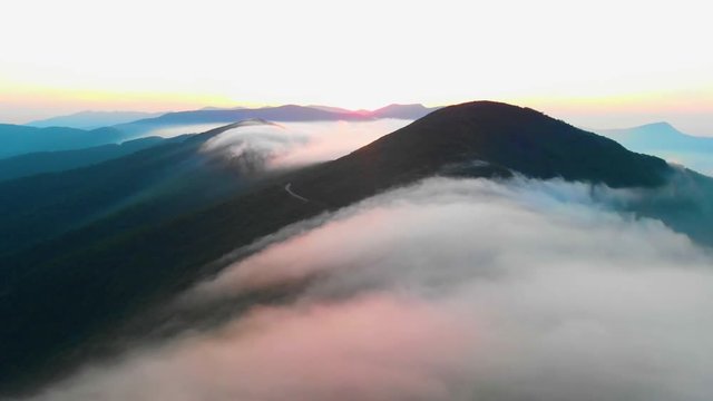 Fog over the smokey mountains