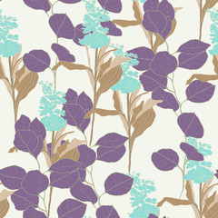 Abstract elegance pattern with floral background.