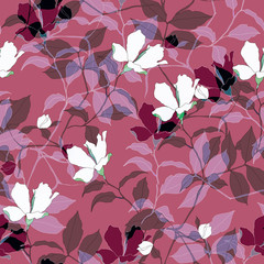 Abstract elegance pattern with floral background.