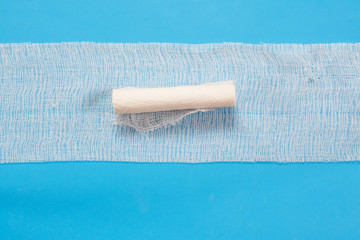 bandage on a blue background