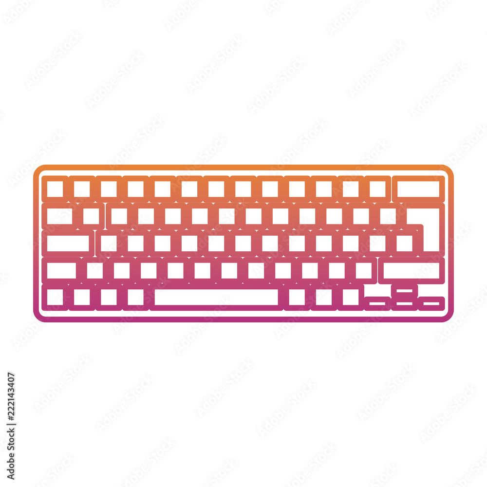 Poster computer keyboard isolated icon