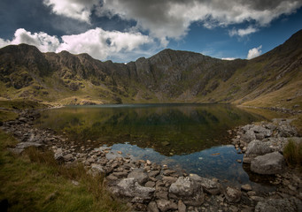 Llyn Cau Walking route in der Nähe von Cadair Idris, Wales