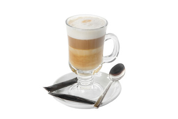 Coffee drink on isolated white background