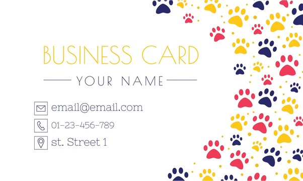 Dog grooming logo Grooming saloon busness card Pet shop business card Pet grooming business card Pet business card