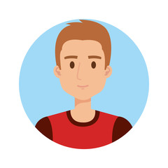 young and casual man character