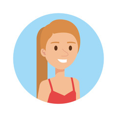 beautiful and young woman character