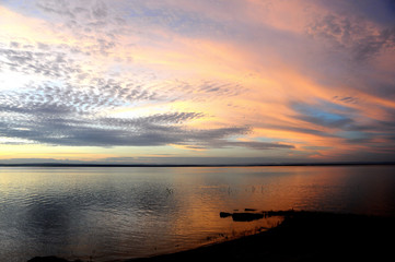 Sunrise on Lake Kariba, Zambia