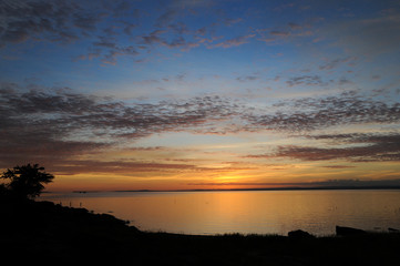 Obraz premium Sunrise on Lake Kariba, Zambia
