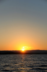 Obraz premium Sunset on Lake Kariba in Zambia