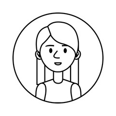 beautiful and young woman character