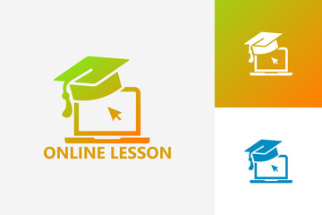 Online Lesson Logo Template Design Vector, Emblem, Design Concept, Creative Symbol, Icon