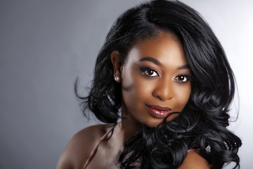 glamour African American beauty model 