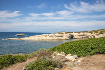 S'archittu, Guglieri, Sardinia, Sea, view