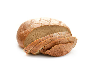 bread sliced isolated on white