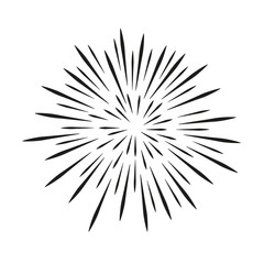 fireworks explosion template on a white background