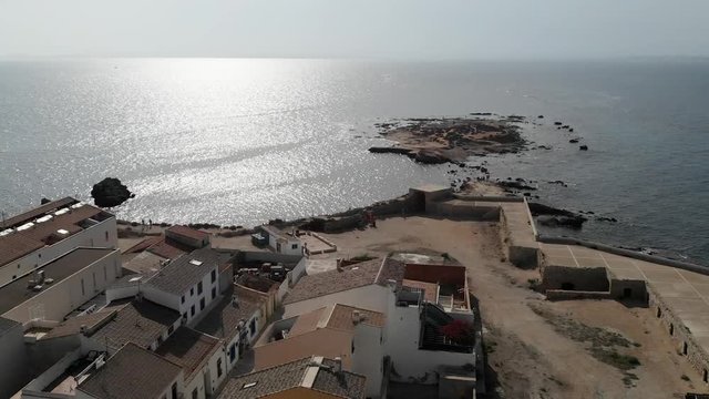 Aerial view of Tabarca Island. Spain