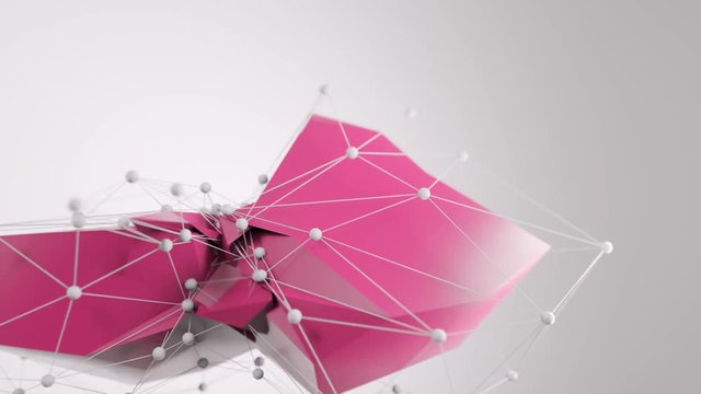 4K Abstract Collapsing Polygons