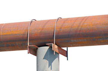 large diameter rusty steel pipe