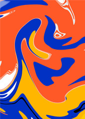 Elegant Liquid marble cover design. Memphis retro pattern.