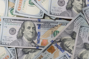 Background of one hundred dollar bills