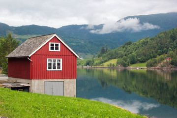 Fototapeta na wymiar Typical Norwegian landscape