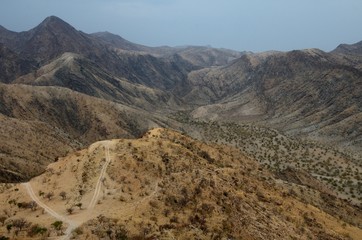 Van Zyl's Pass mountain landscape in remote Northern Namibia