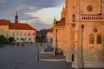 Obraz premium Budapest Hungary 2018: building of Matthias church at Fisherman's bastion