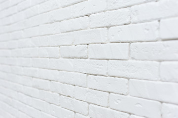 white texture brick painted wall. closeup background surface