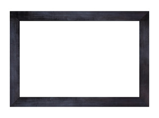 Obraz premium Black wood frame isolated on white background. Object with clipping path