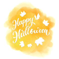 Happy Halloween hand written text. Design for print, poster, invitation, t-shirt. illustration