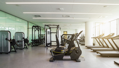 Gym interior building illustration