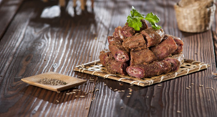 Chinese food spicy duck neck