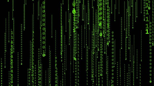 The binary code is zero and one. The program code. Matrix cyberspace.