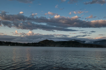 The Blue Bay. Clouds ...