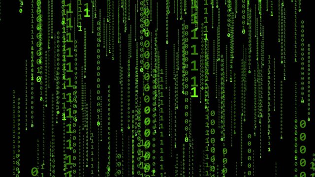 The binary code is zero and one. The program code. Matrix cyberspace.