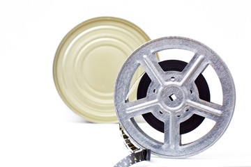 Obraz premium movie film reel on white background