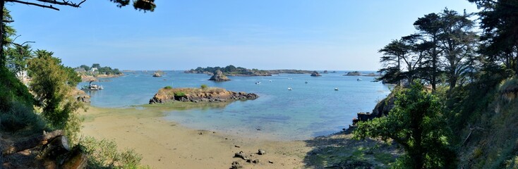 Paysage de l'île de Bréhat en Bretagne. France