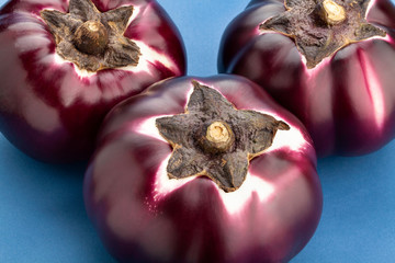 round mauve eggplant