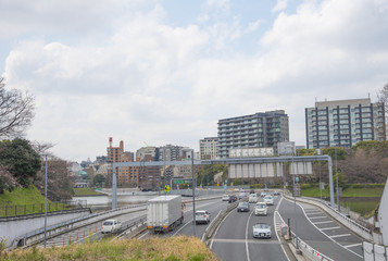 千鳥ヶ淵あたりの首都高速道路都心環状線（東京都千代田区）
