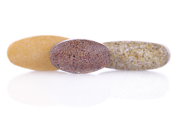 Tablet pills isolated on white background.