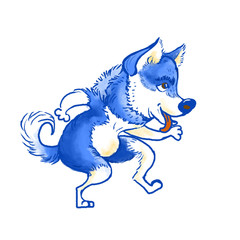husky dancing. Character Dog © Настя Че
