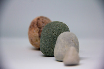 Stones on white background