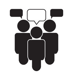 team talk icon on white background. businessman meeting sign. flat style. team talk icon for your web site design, logo, app, UI. social media people talk symbol.
