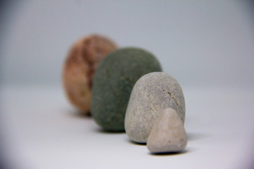 Stones on white background