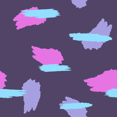 Seamless pattern with repeated strokes painted with rough brush. Grunge, sketch, watercolor.