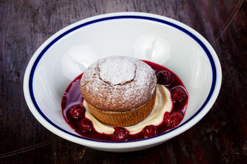 Cupcake with berries